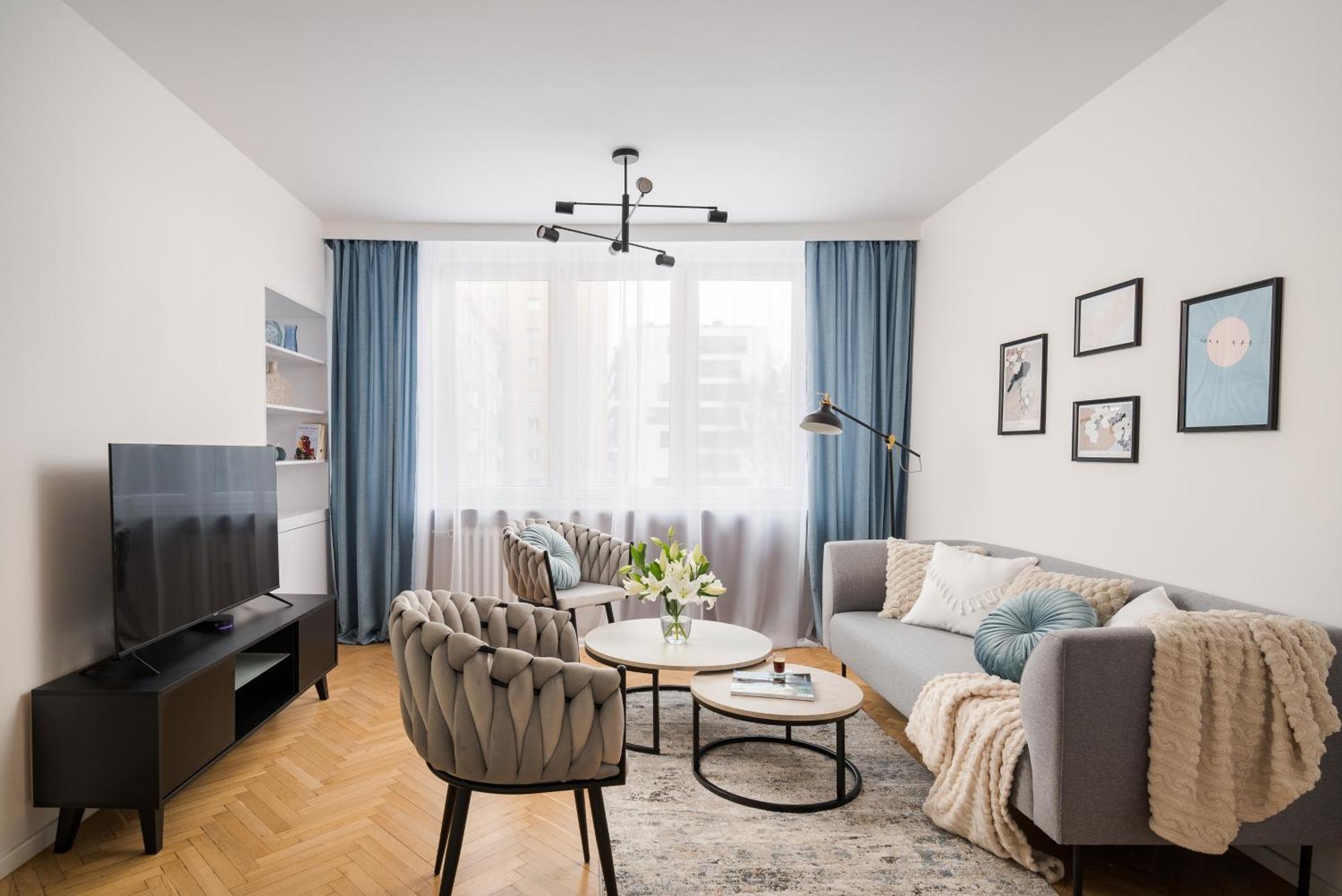Appartamento Pulawska Mokotow 2-bedroom & Living Room, Balcony & Free Parking On Site